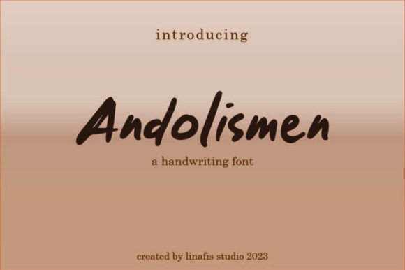 Andolismen: A Script Font for Crafters, Sellers, and Product Creators