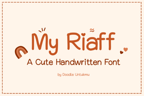 My Riaff: A Handwritten Font for Editorial Warmth