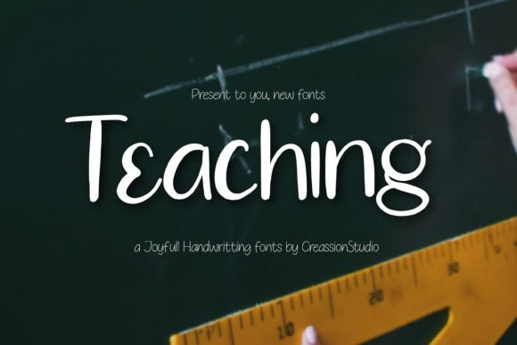 Teaching Font: An Elegant Handwritten Style for Creative Branding