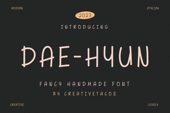 Using Dae-hyun Fancy Font to Create a Playful Brand Identity